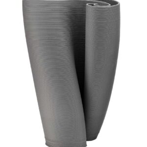 Dark Gray 3D Printed Ceramic Vases by BIDKhome