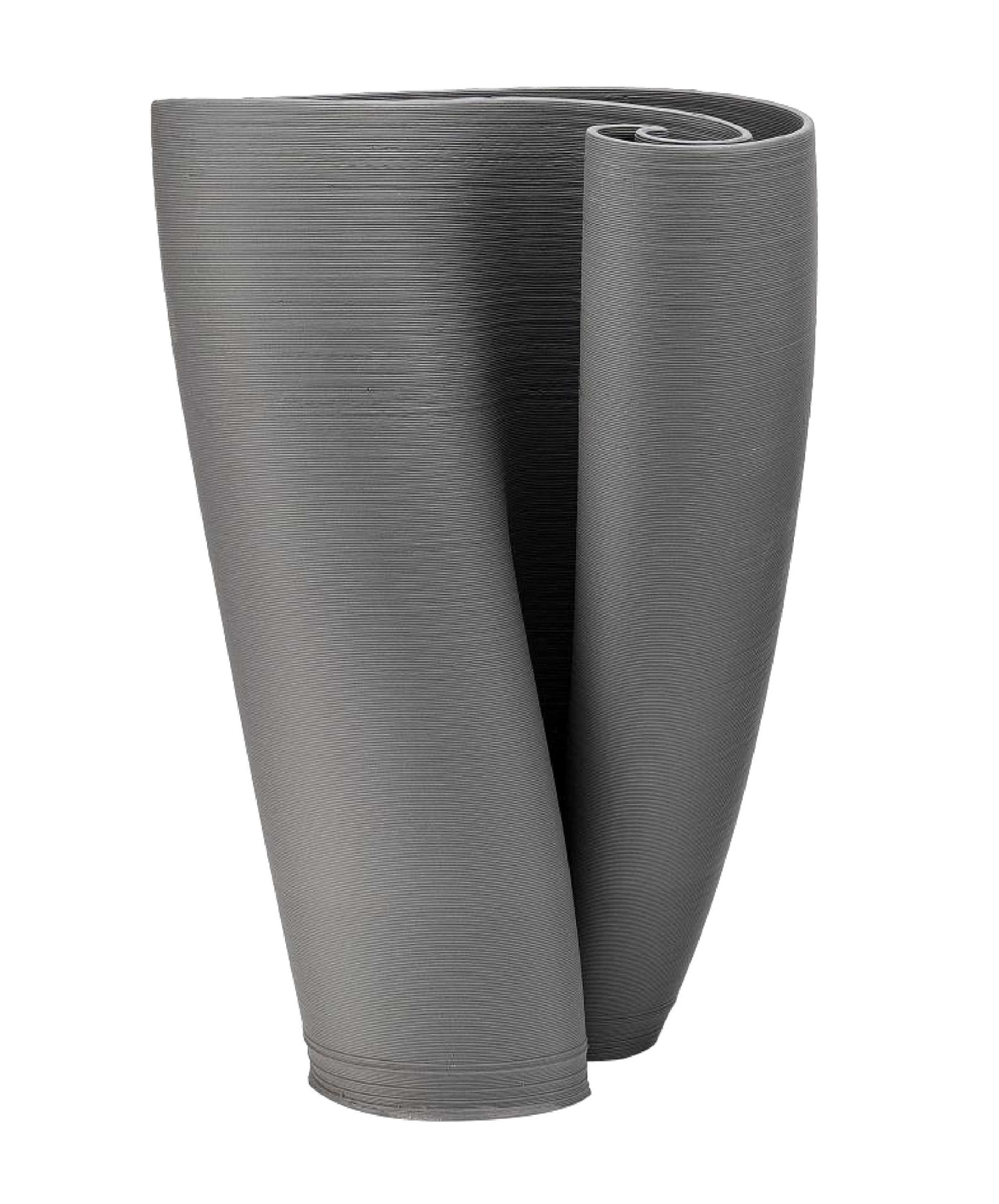 Dark Gray 3D Printed Ceramic Vases by BIDKhome