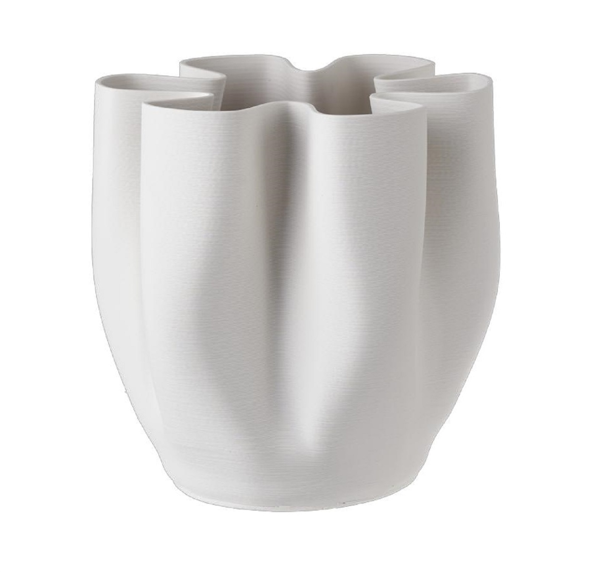 Off White 3D Printed Ceramic Vase by BIDKhome