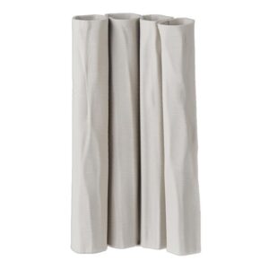White 3D Printed Ceramic Vases by BIDKhome