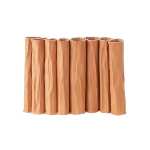 Orange Red 3D Ceramic Printed Vase by BIDKhome