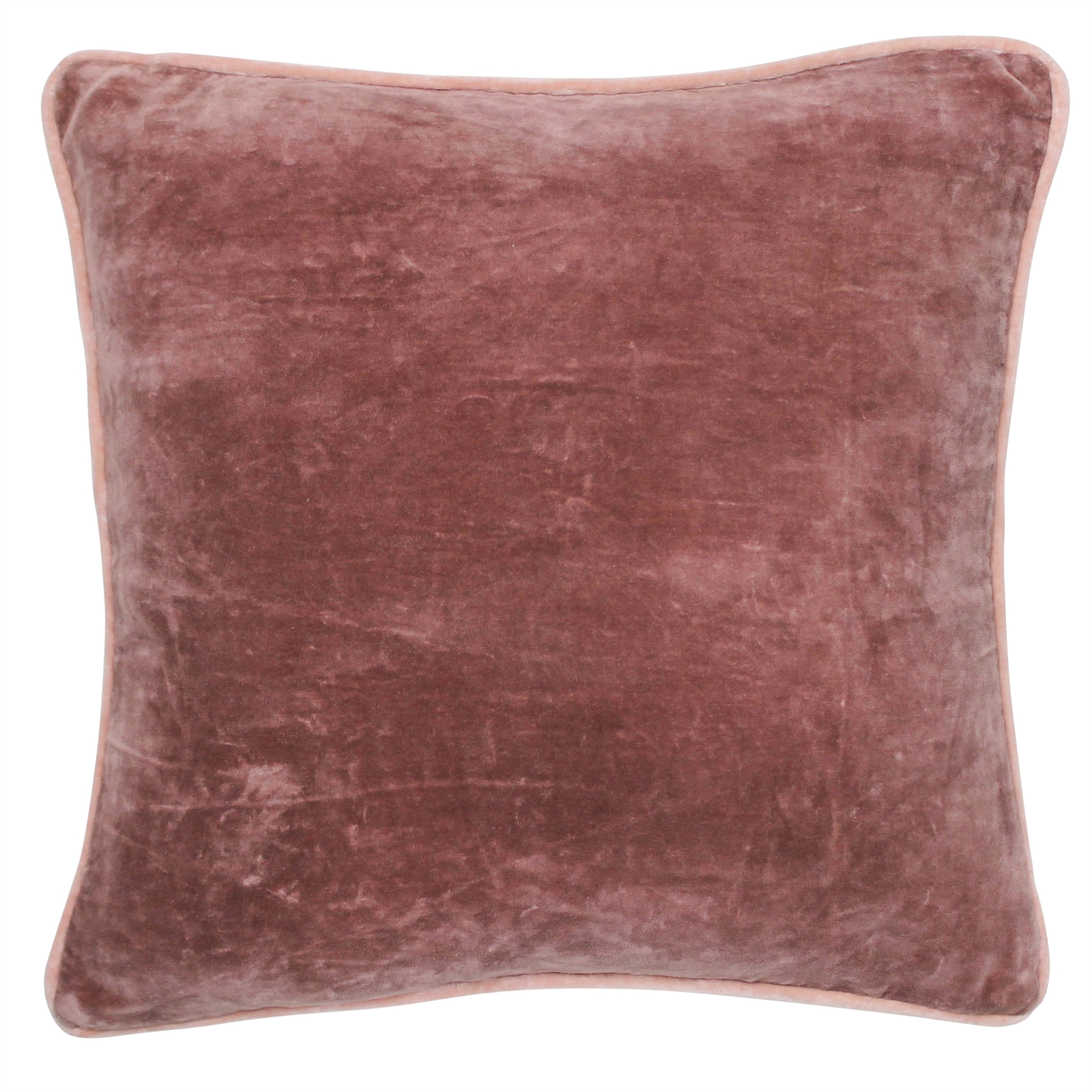 Andover Rosewood Red Velvet Pillow by HomArt