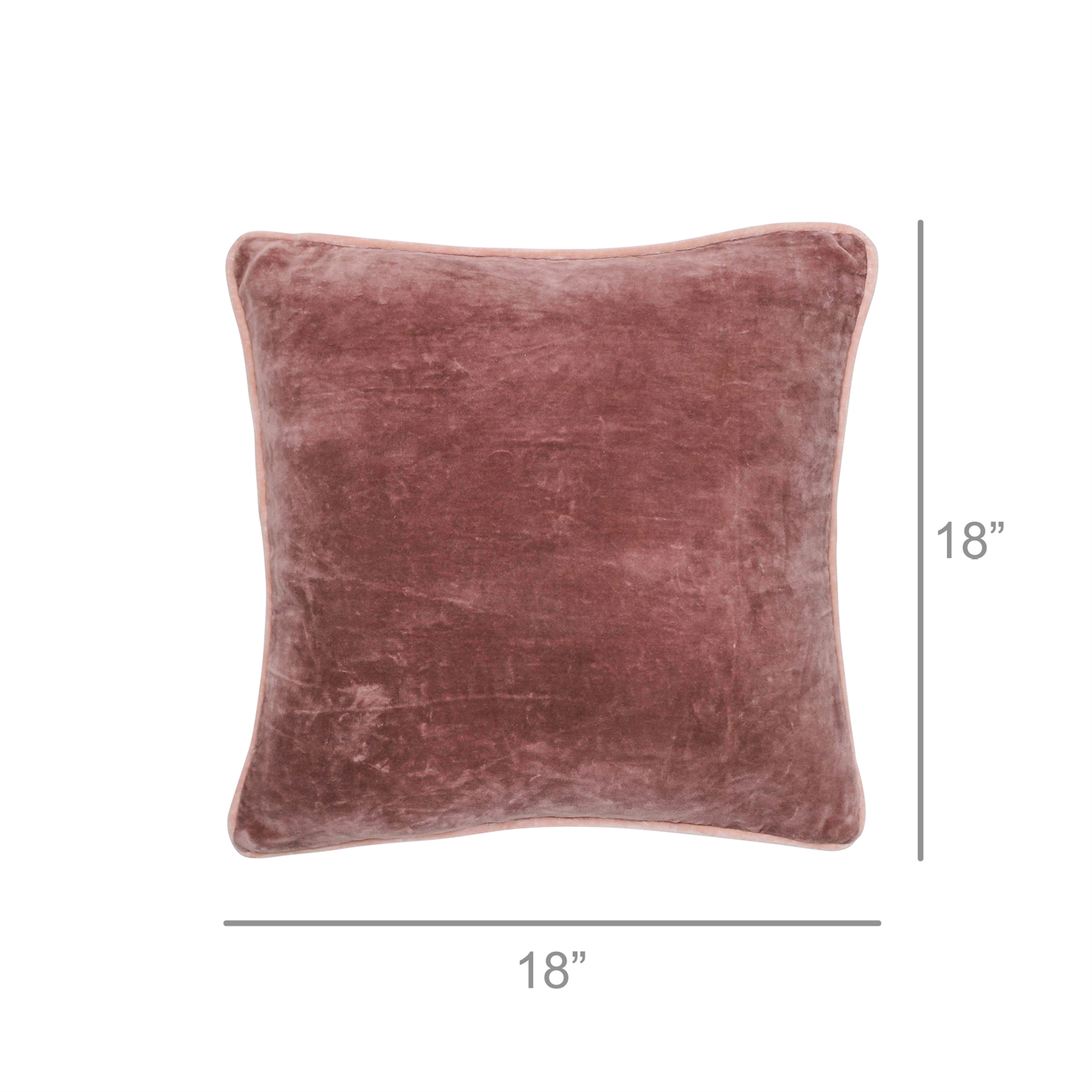 Andover Rosewood Red Velvet Pillow by HomArt - Image 4