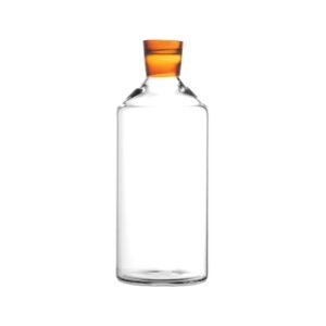 Tarifa Amber and Clear Glass Carafe by Pomax
