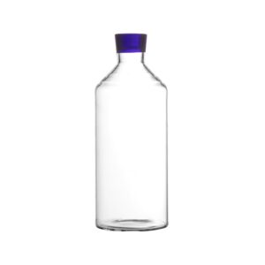 Tarifa Blue and Clear Glass Carafe by Pomax