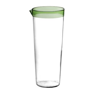 Tarifa Green and Clear Glass 20 FL OZ Glass Carafe by Pomax
