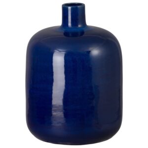 Round Blue Ceramic Jug Vase by Emissary