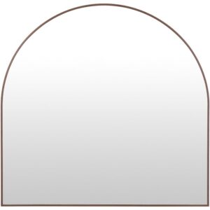 Aranya Natural Dark Brown Mantel Mirror by Livabliss