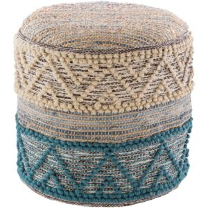 Sydney Teal Pouf by Livabliss