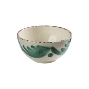 Casa Nuno Bowl, Green with Palm Set of 2 by Abigails