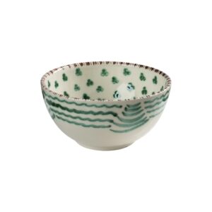 Casa Nuno Bowl, Green with Pomegranate Set of 2 by Abigails