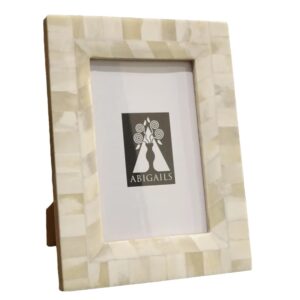 Inlaid Cream Bone 4x6 Photo Frame by Abigails