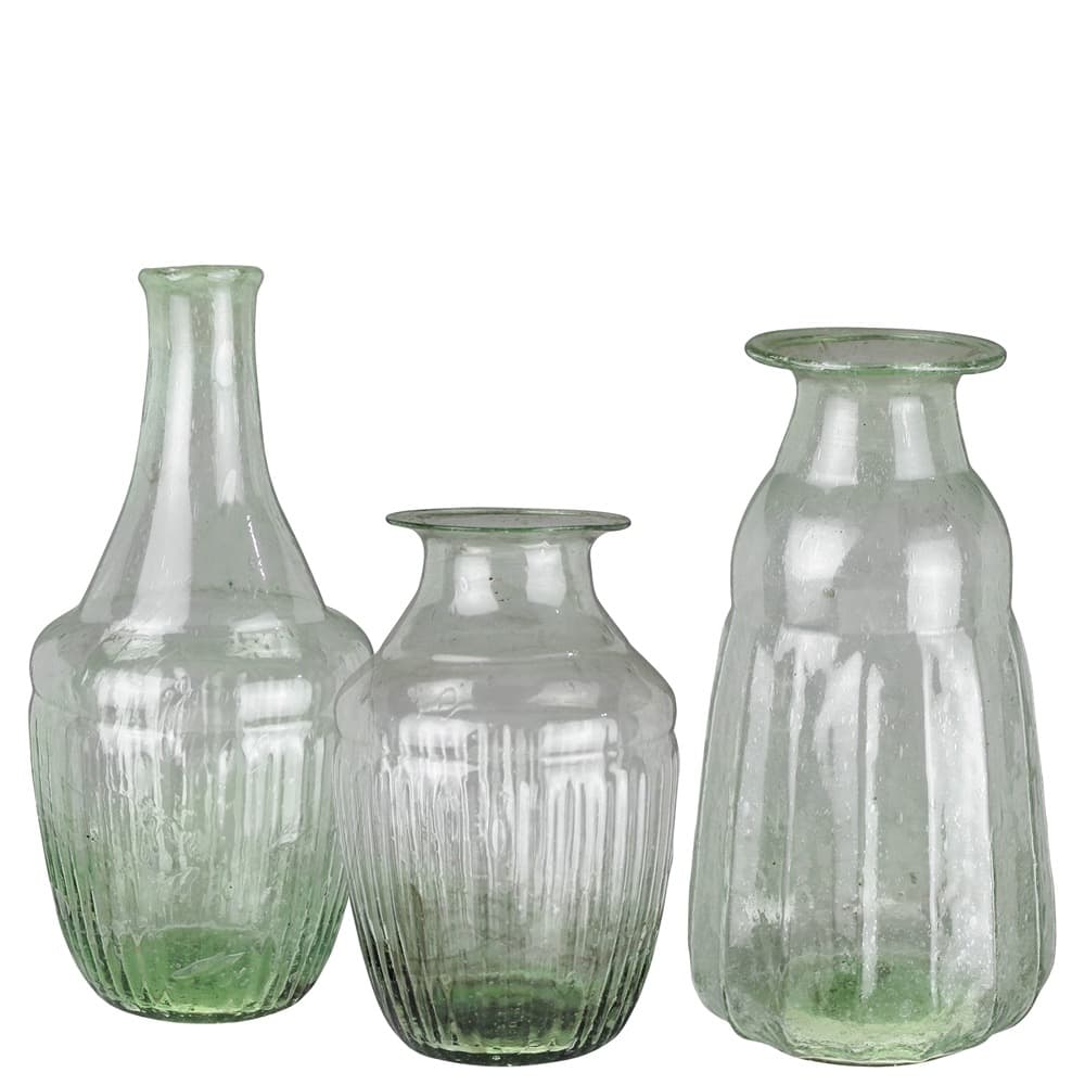Matcha Pepper Glass Vase Set of 3 by HomArt
