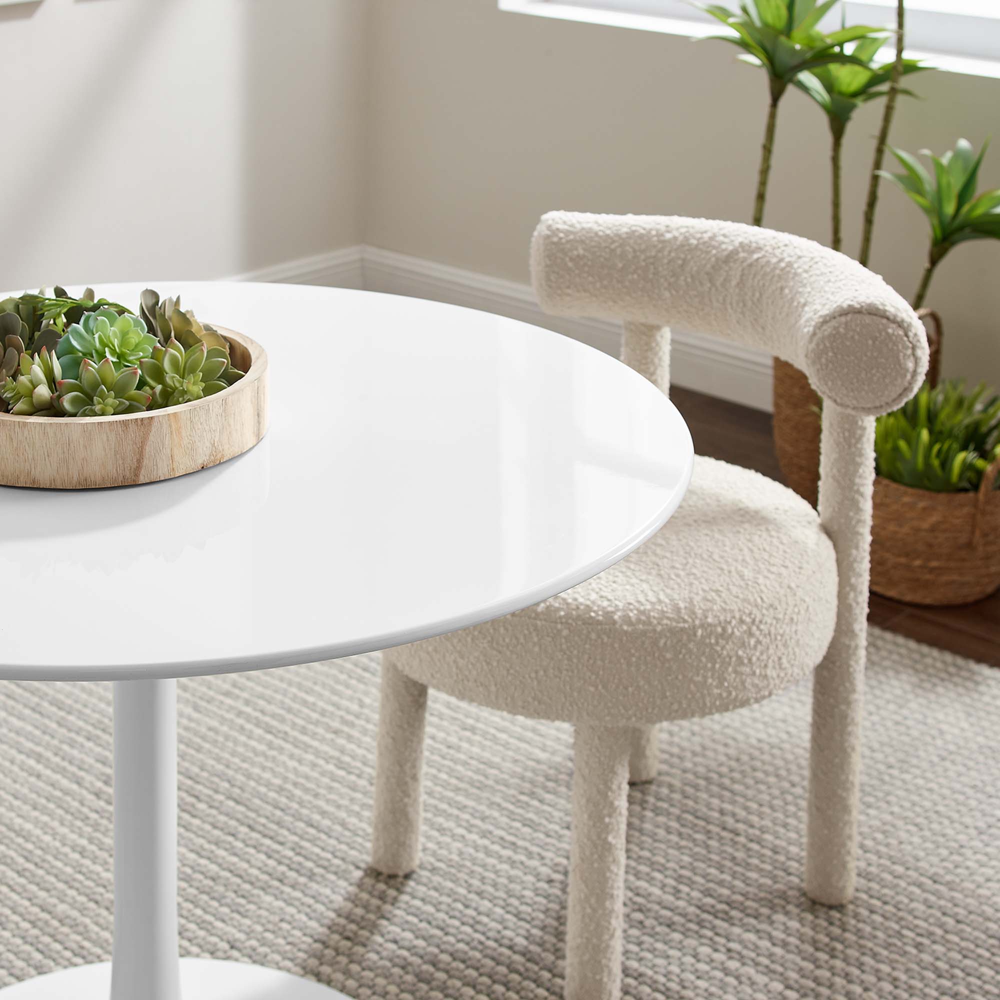 Lippa 40" Round Wood Dining Table by Modway - Image 7