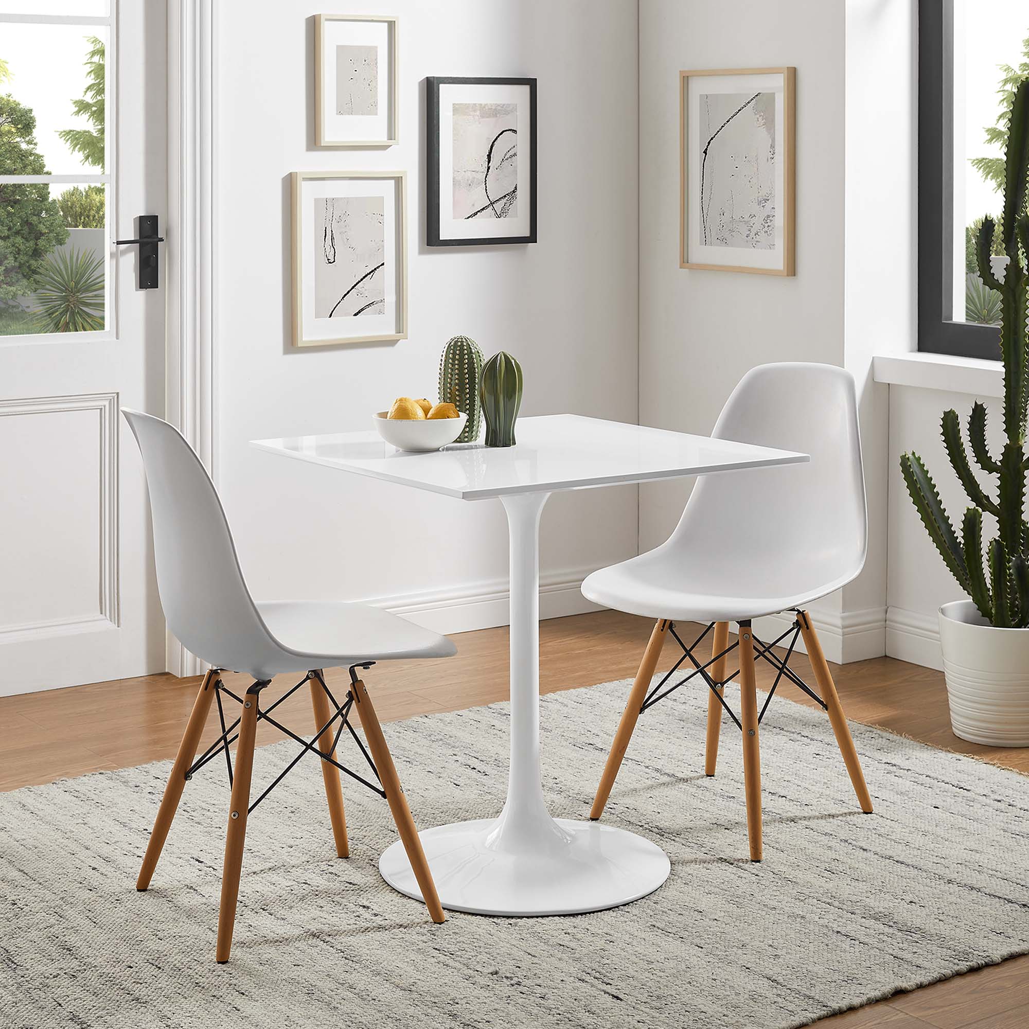 Lippa 28" Square Wood Dining Table by Modway - Image 6