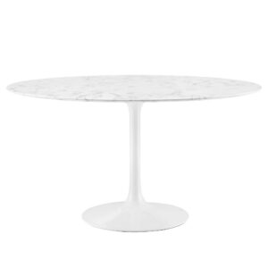 Lippa 54" Round Faux Marble Dining Table by Modway
