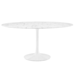 Lippa 60" Round Faux Marble Dining Table by Modway