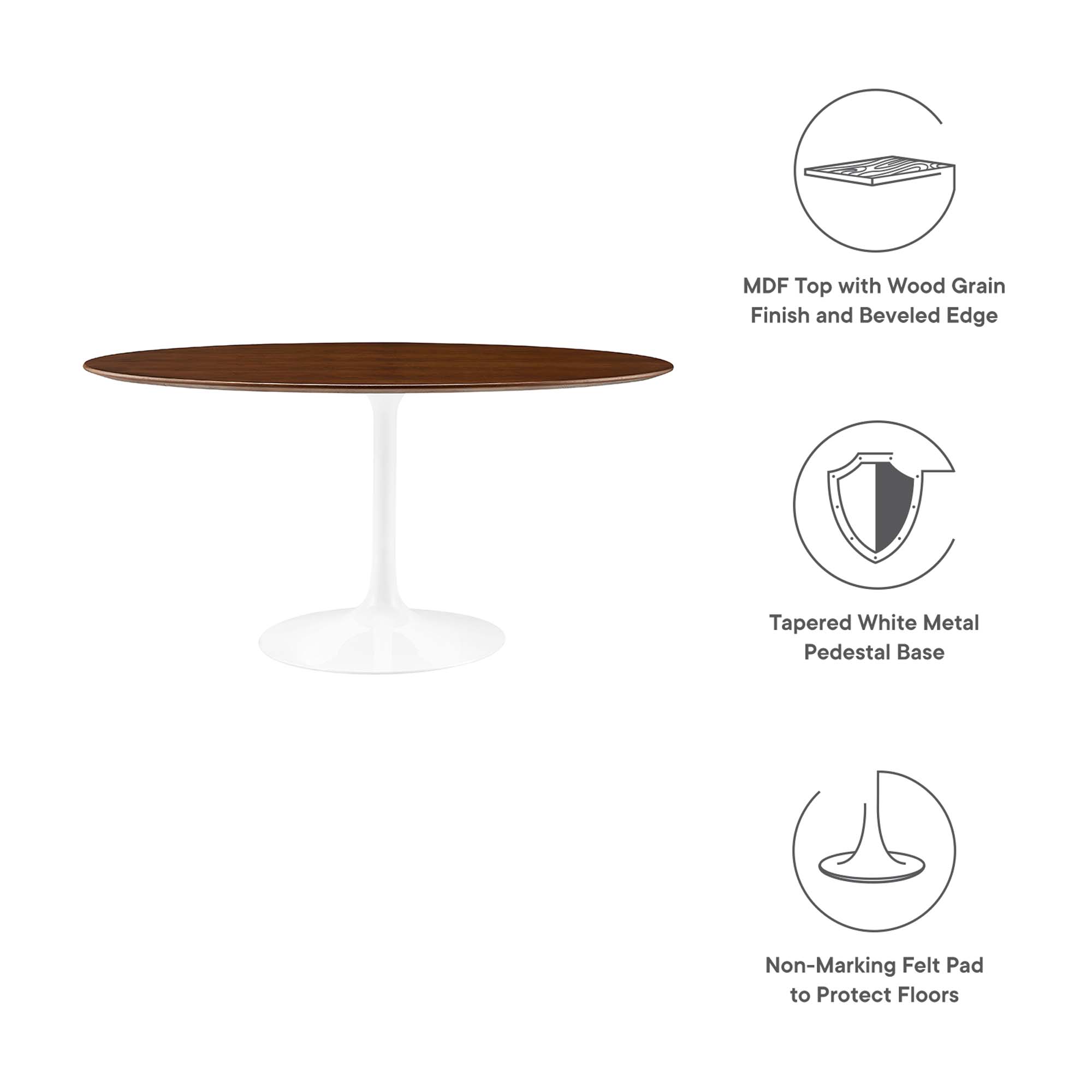 Lippa 60" Oval Wood Dining Table by Modway - Image 2