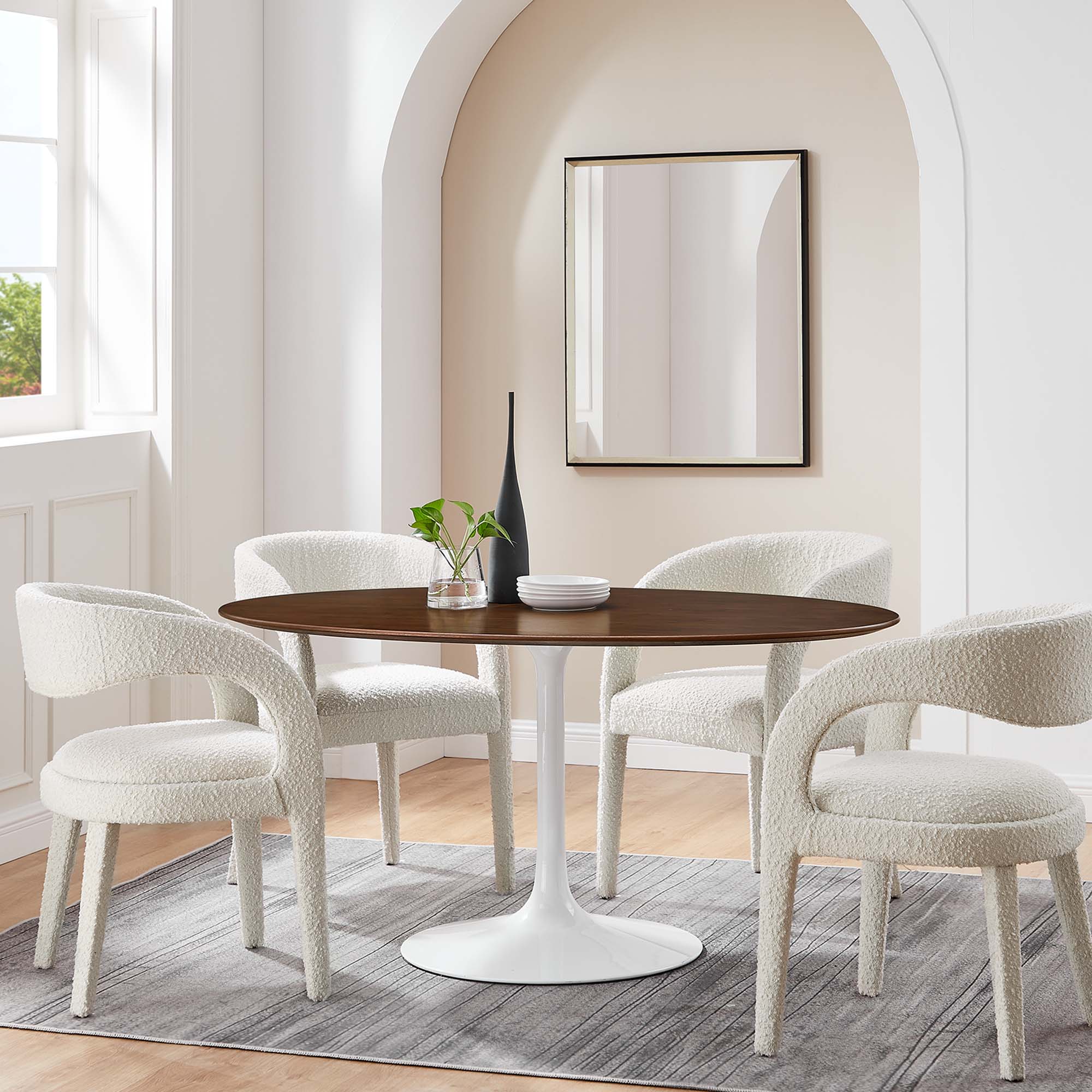 Lippa 60" Oval Wood Dining Table by Modway - Image 6