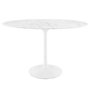 Lippa 48" Oval Faux Marble Dining Table by Modway