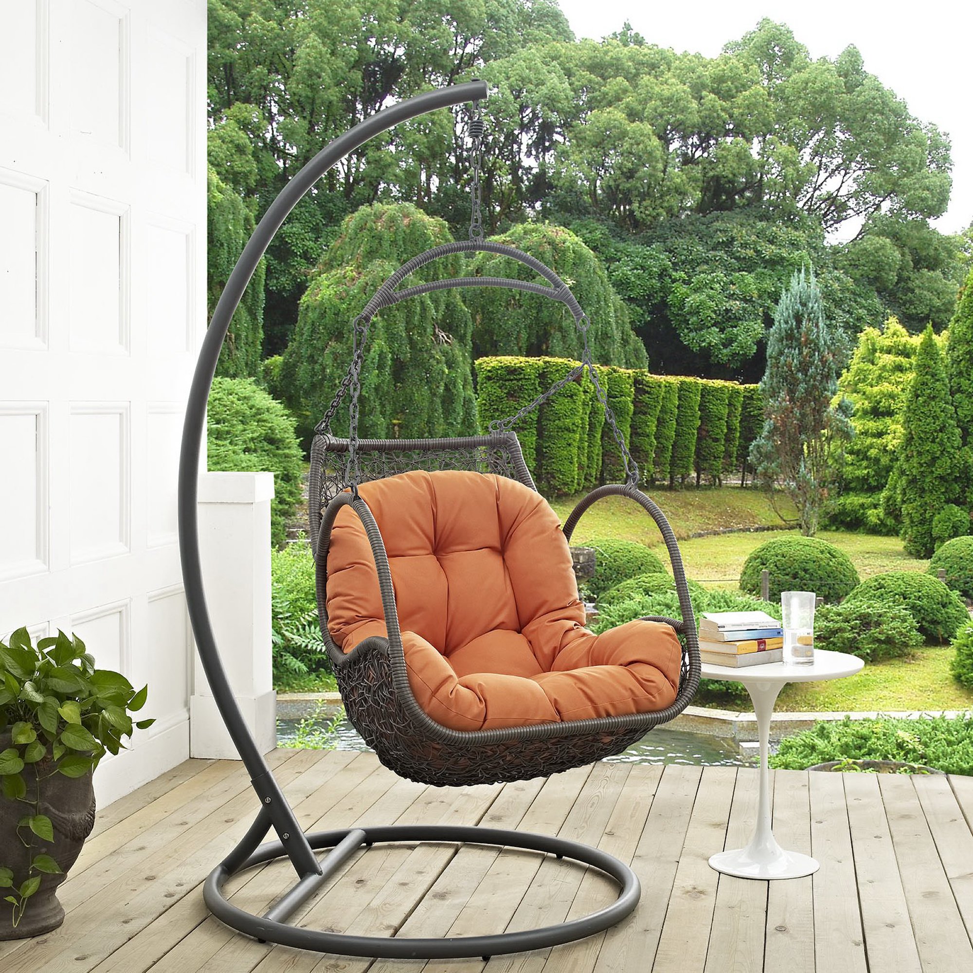 Arbor Outdoor Patio Wood Swing Chair by Modway
