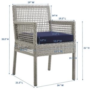 Aura Outdoor Patio Wicker Rattan Dining Armchair by Modway