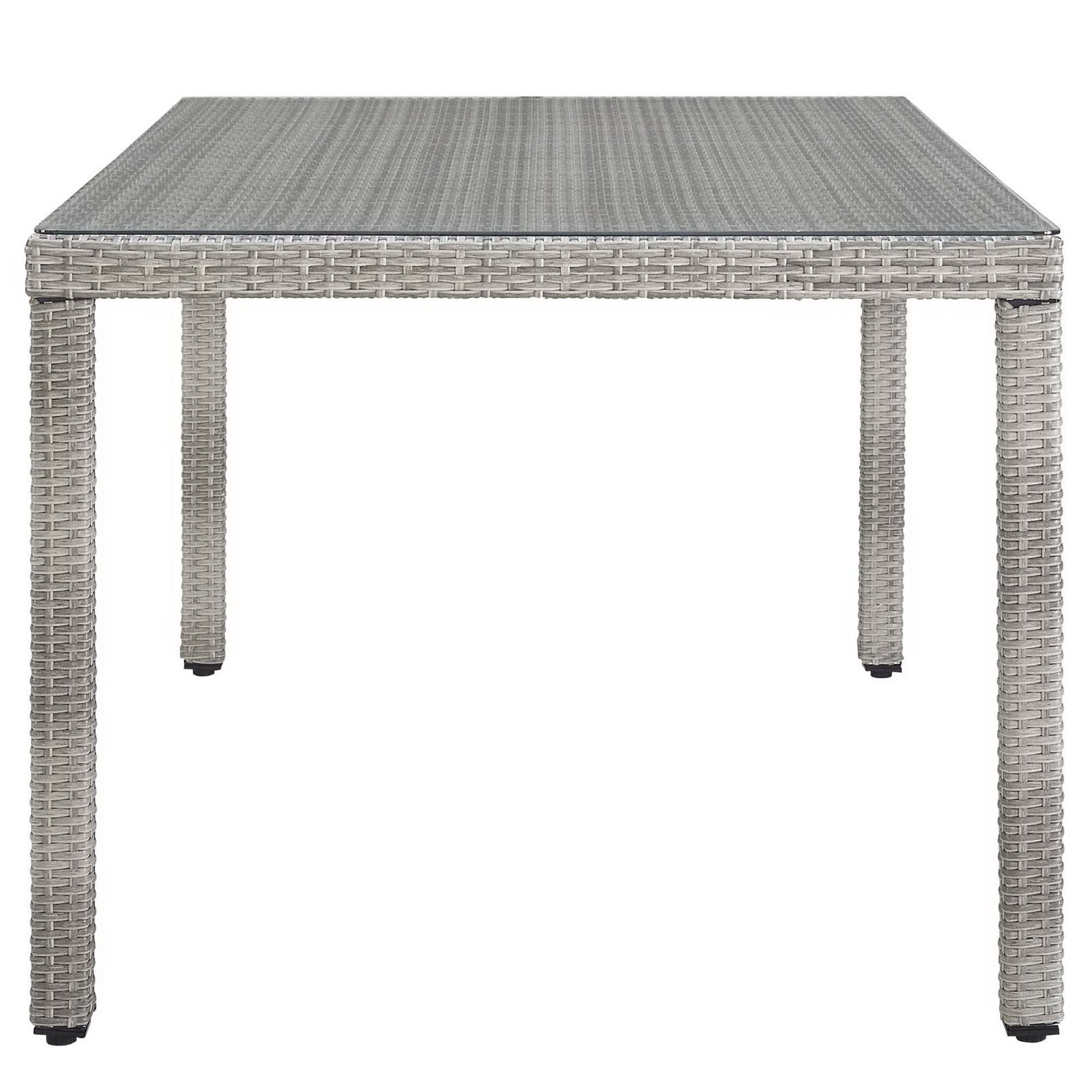 Aura 68" Outdoor Patio Wicker Rattan Dining Table by Modway