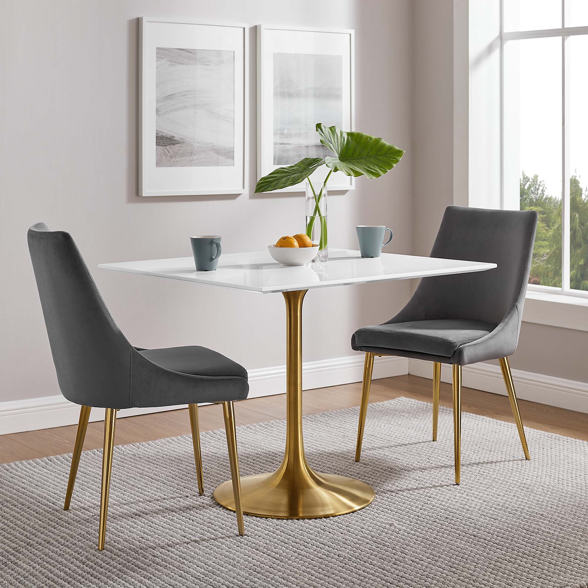 Lippa 36" Square Wood Dining Table by Modway - Image 6
