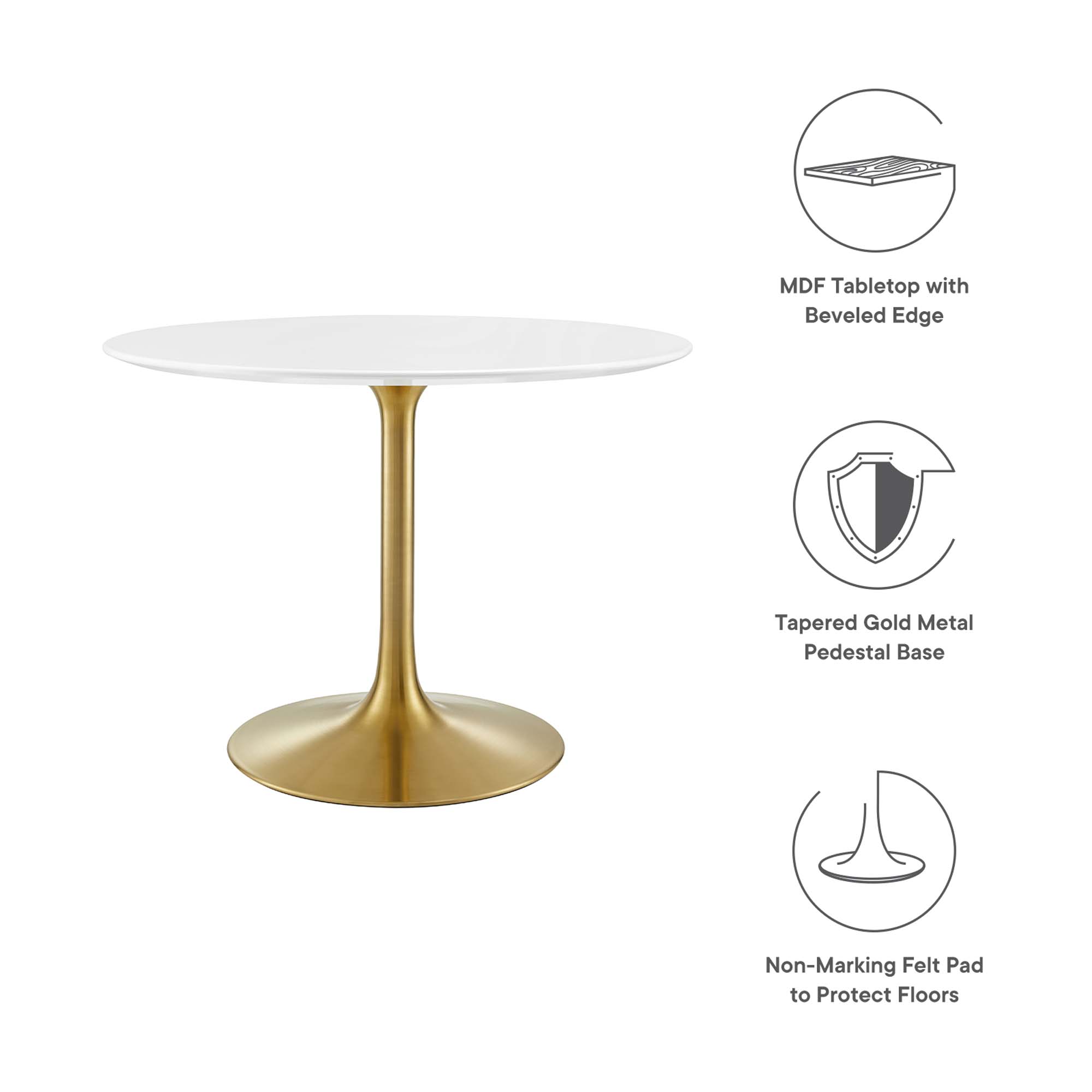 Lippa 40" Round Wood Dining Table by Modway - Image 2