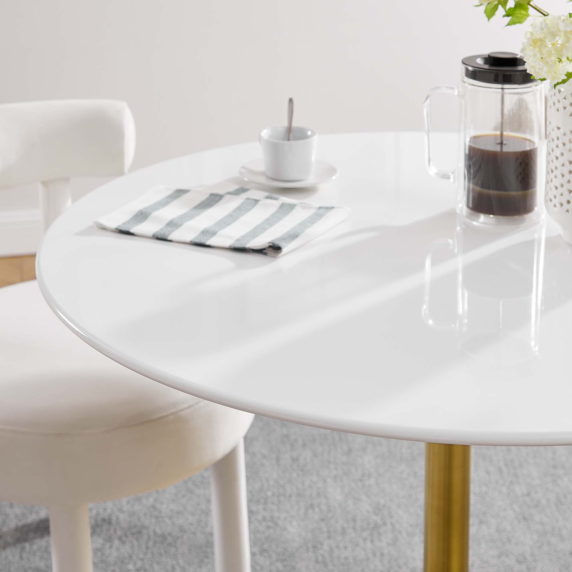 Lippa 40" Round Wood Dining Table by Modway - Image 7