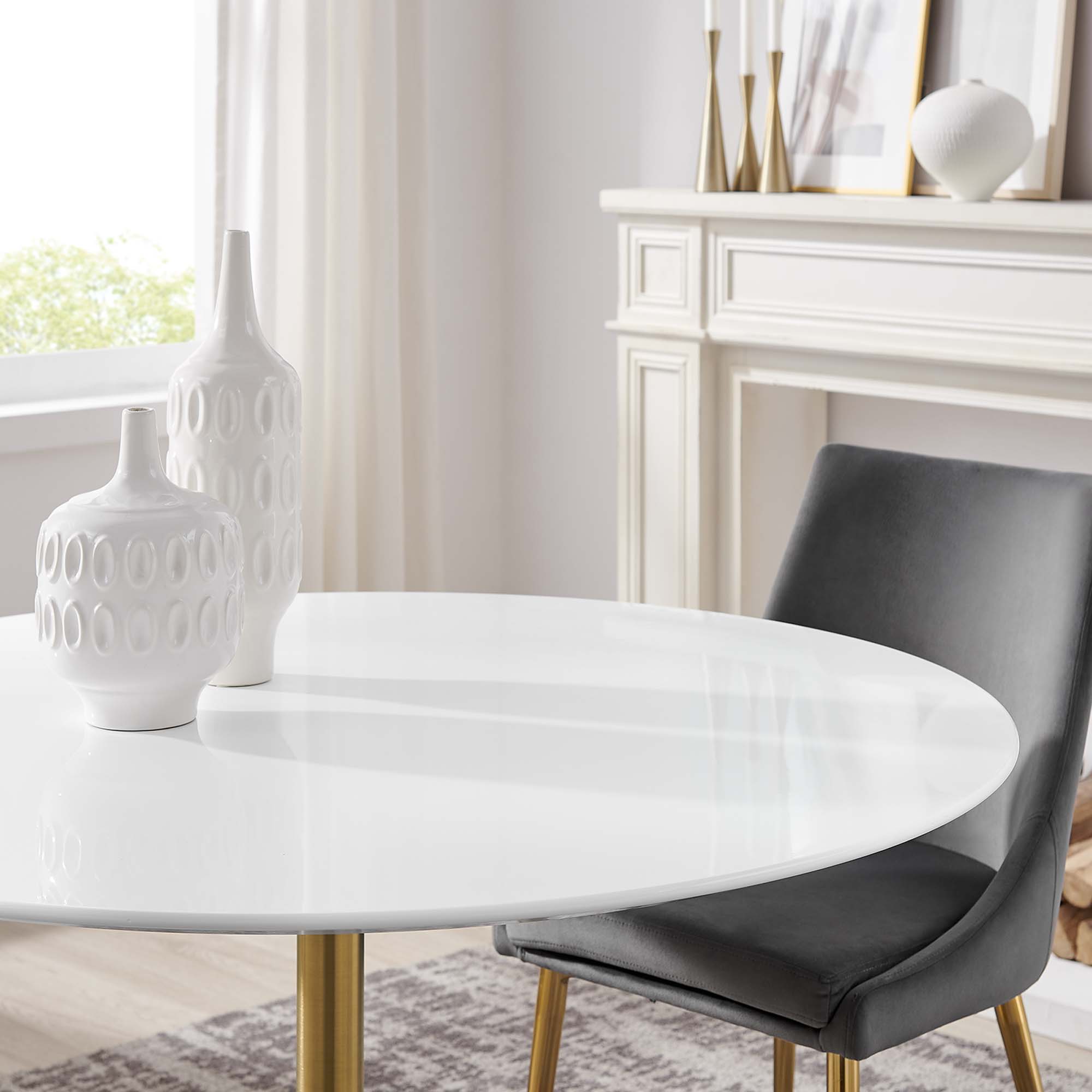 Lippa 48" Round Wood Dining Table by Modway - Image 6