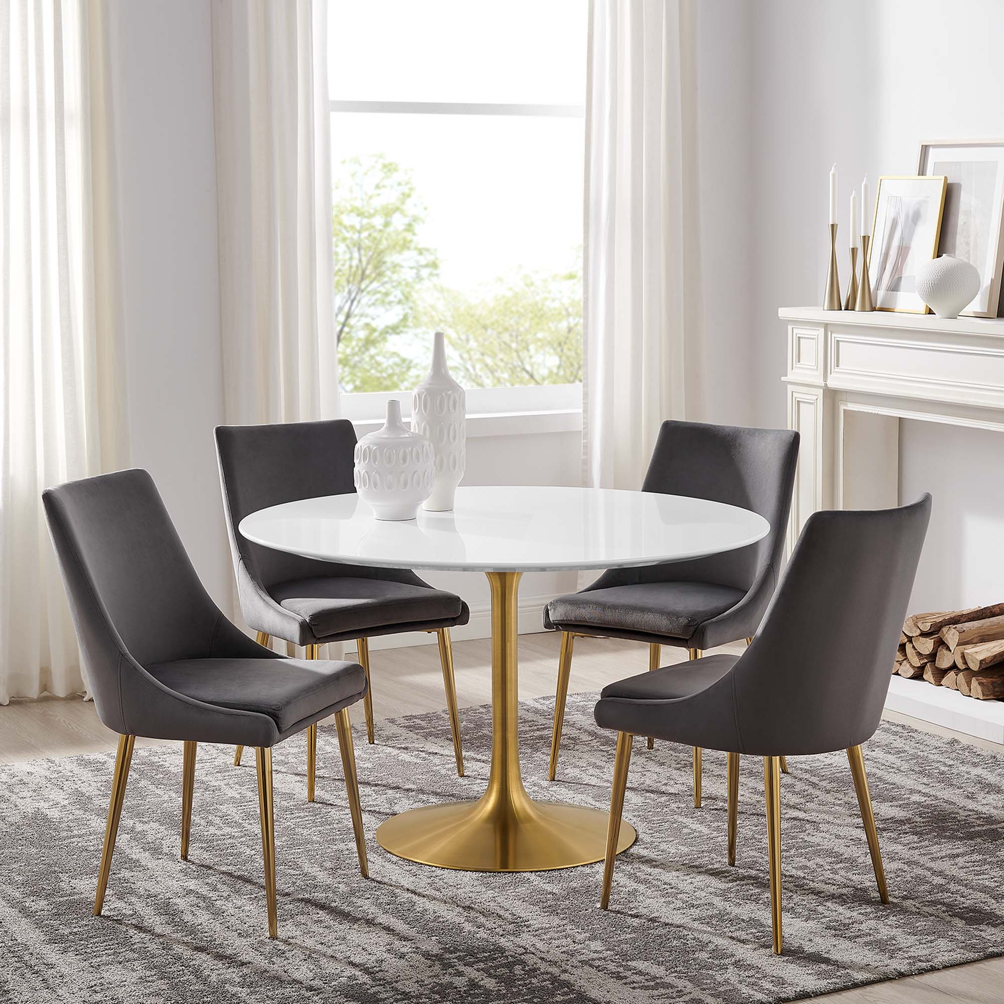 Lippa 48" Round Wood Dining Table by Modway - Image 7