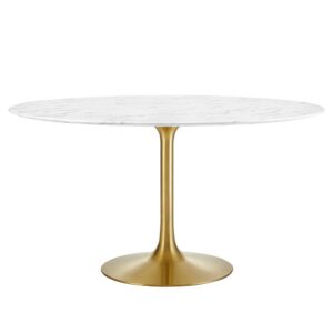 Lippa 54" Round Faux Marble Dining Table by Modway
