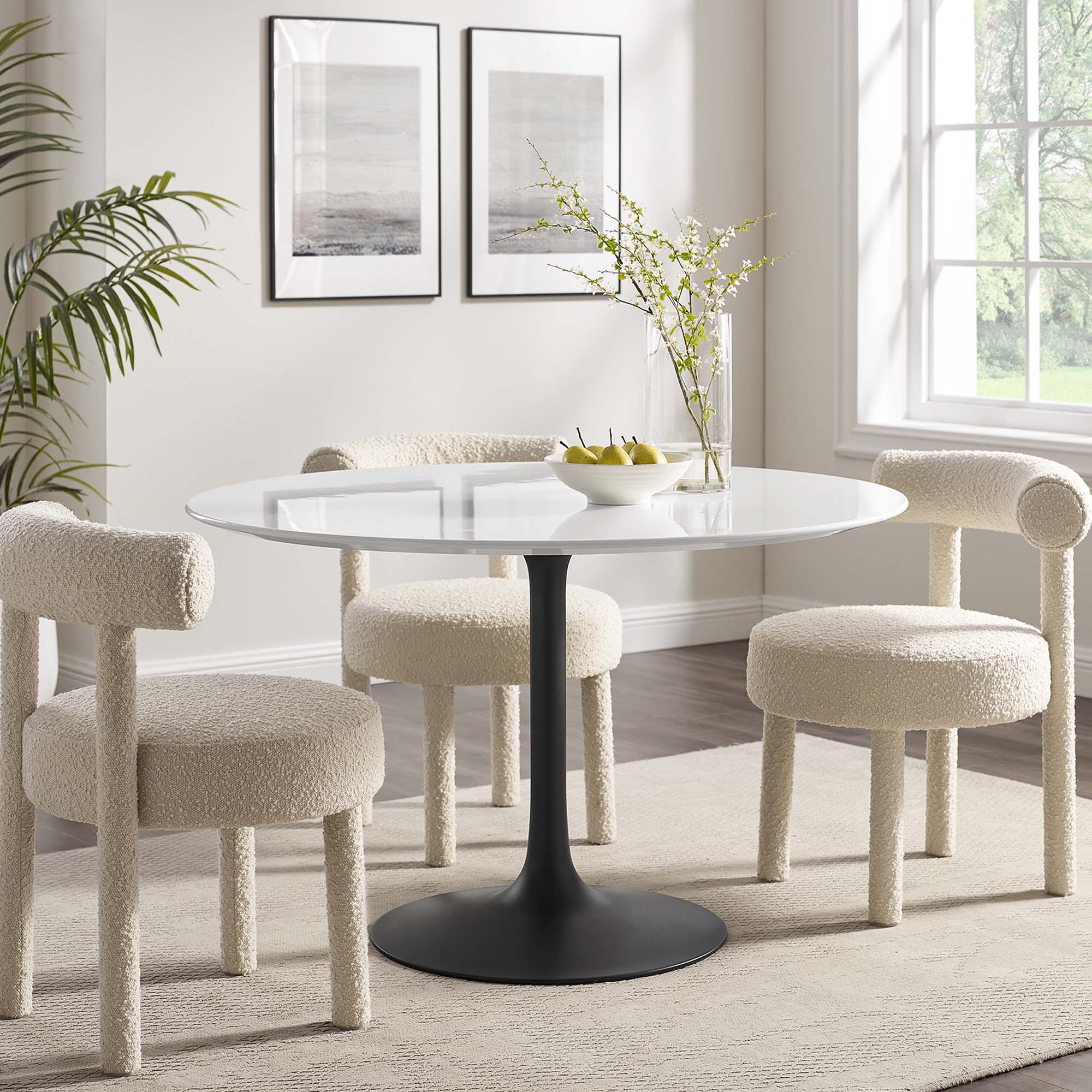 Lippa 48" Round Wood Dining Table by Modway - Image 6