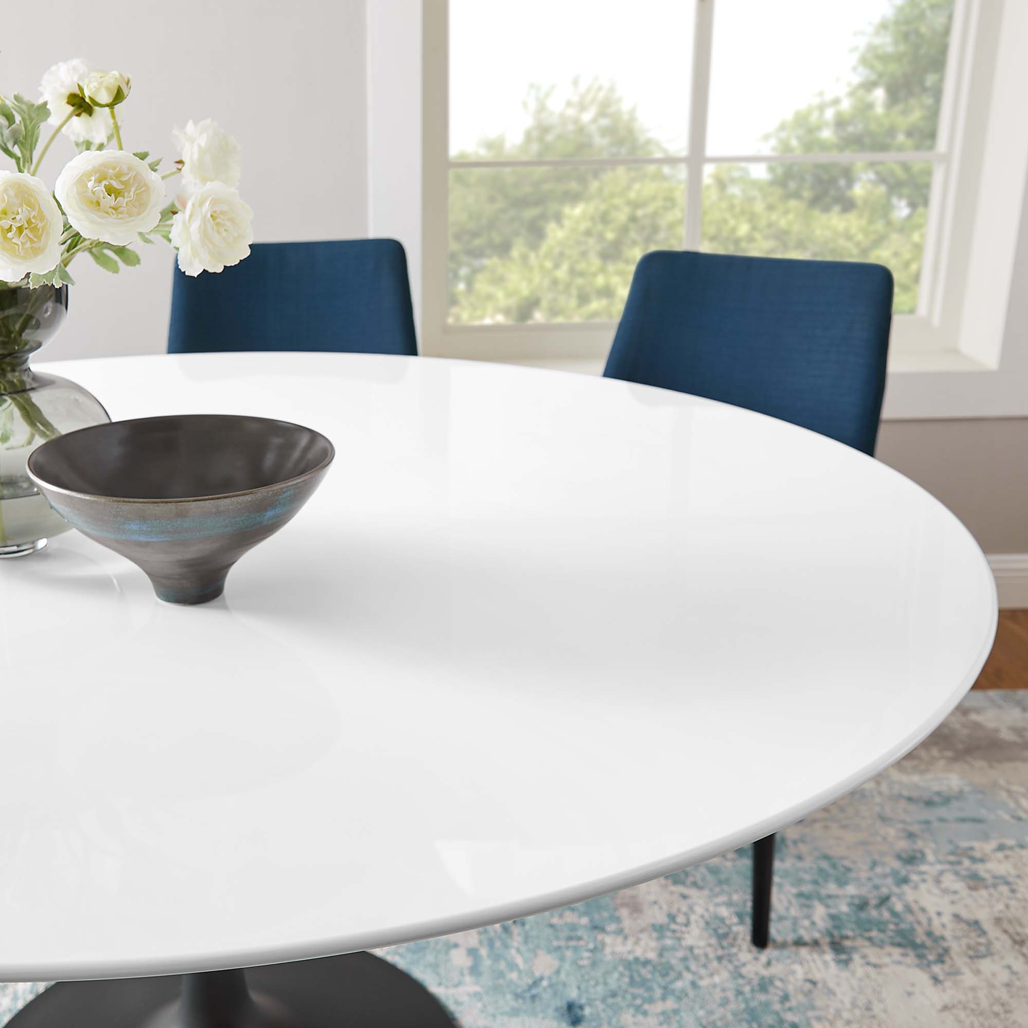 Lippa 60" Round Wood Dining Table by Modway - Image 7