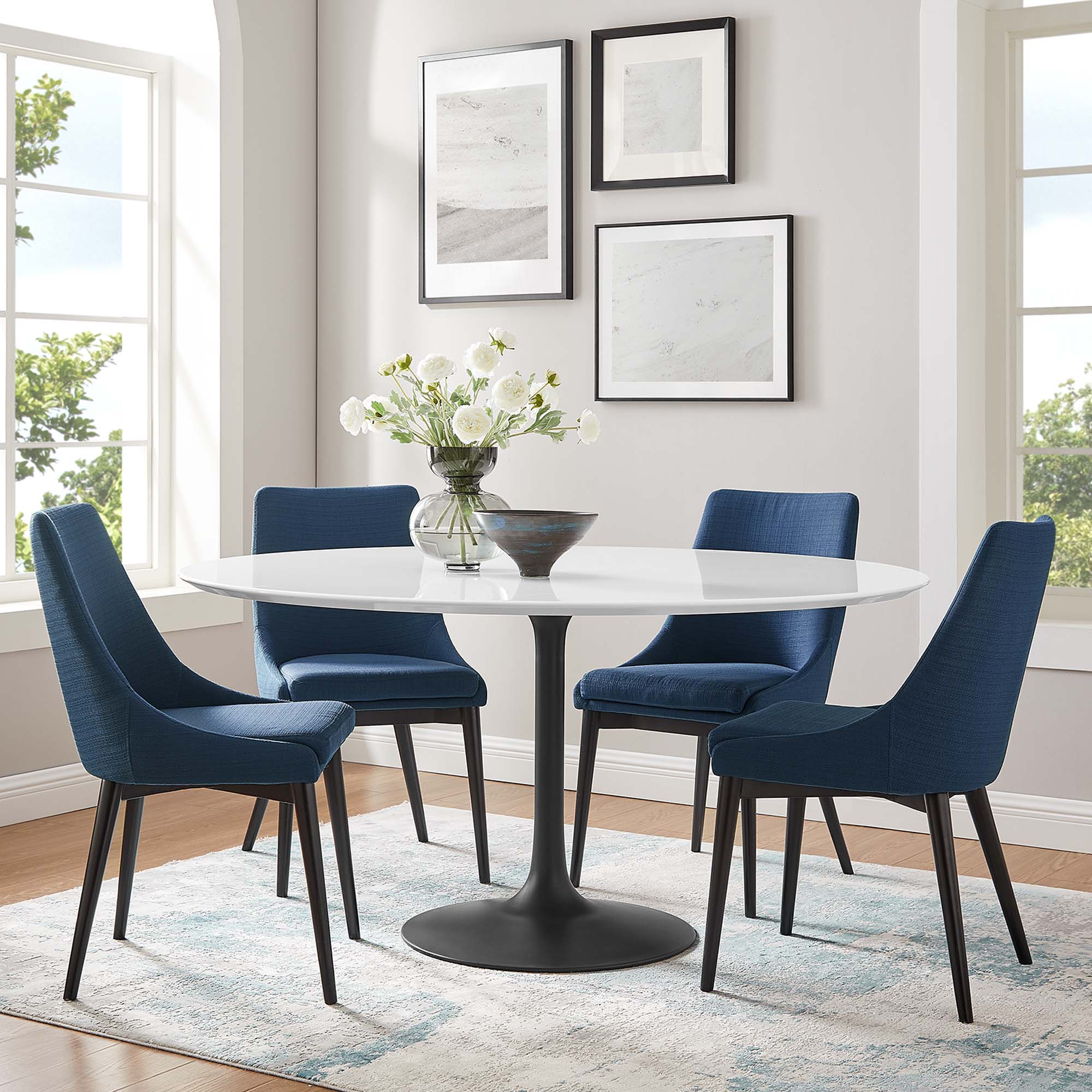 Lippa 60" Round Wood Dining Table by Modway - Image 6