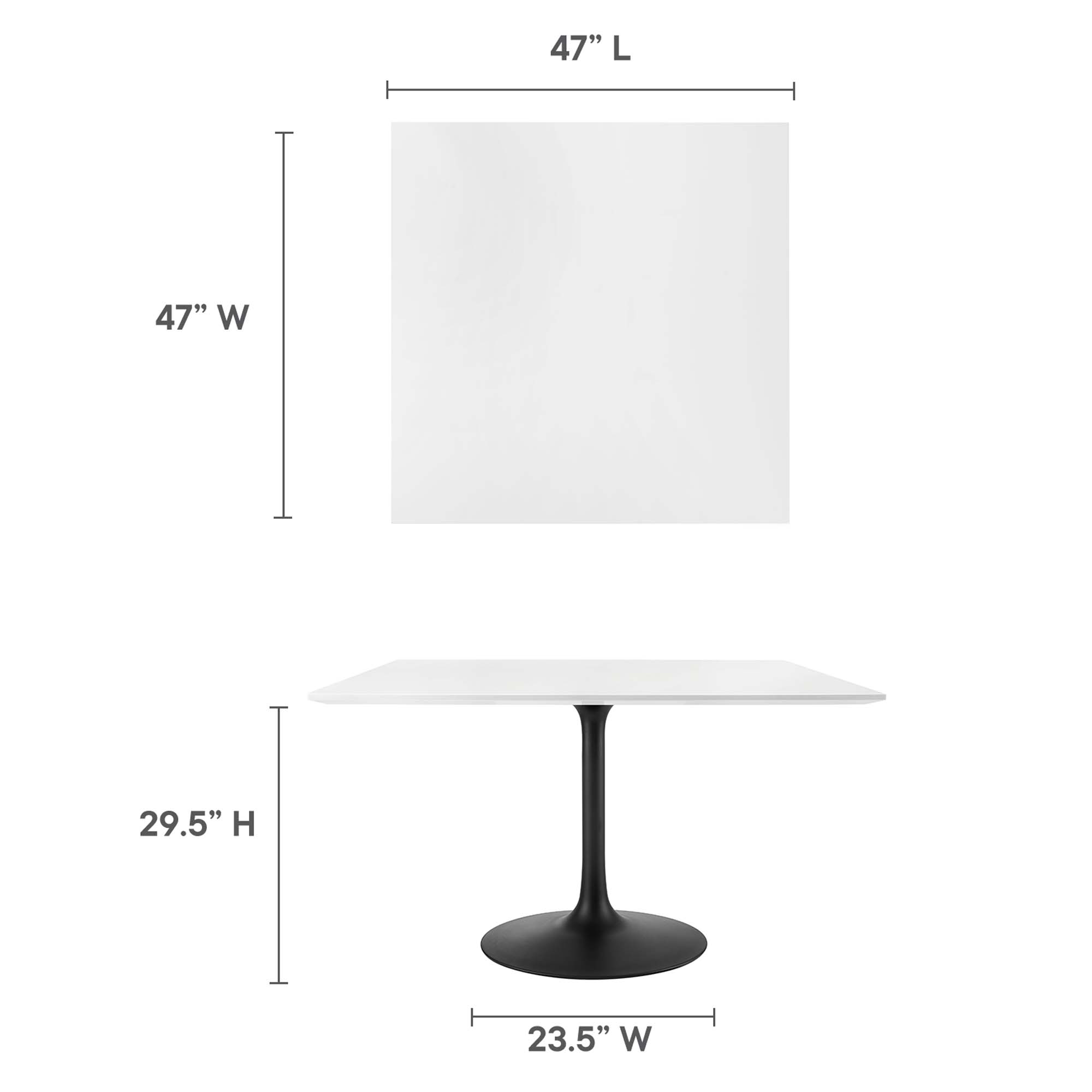 Lippa 48" Square Wood Dining Table by Modway - Image 3