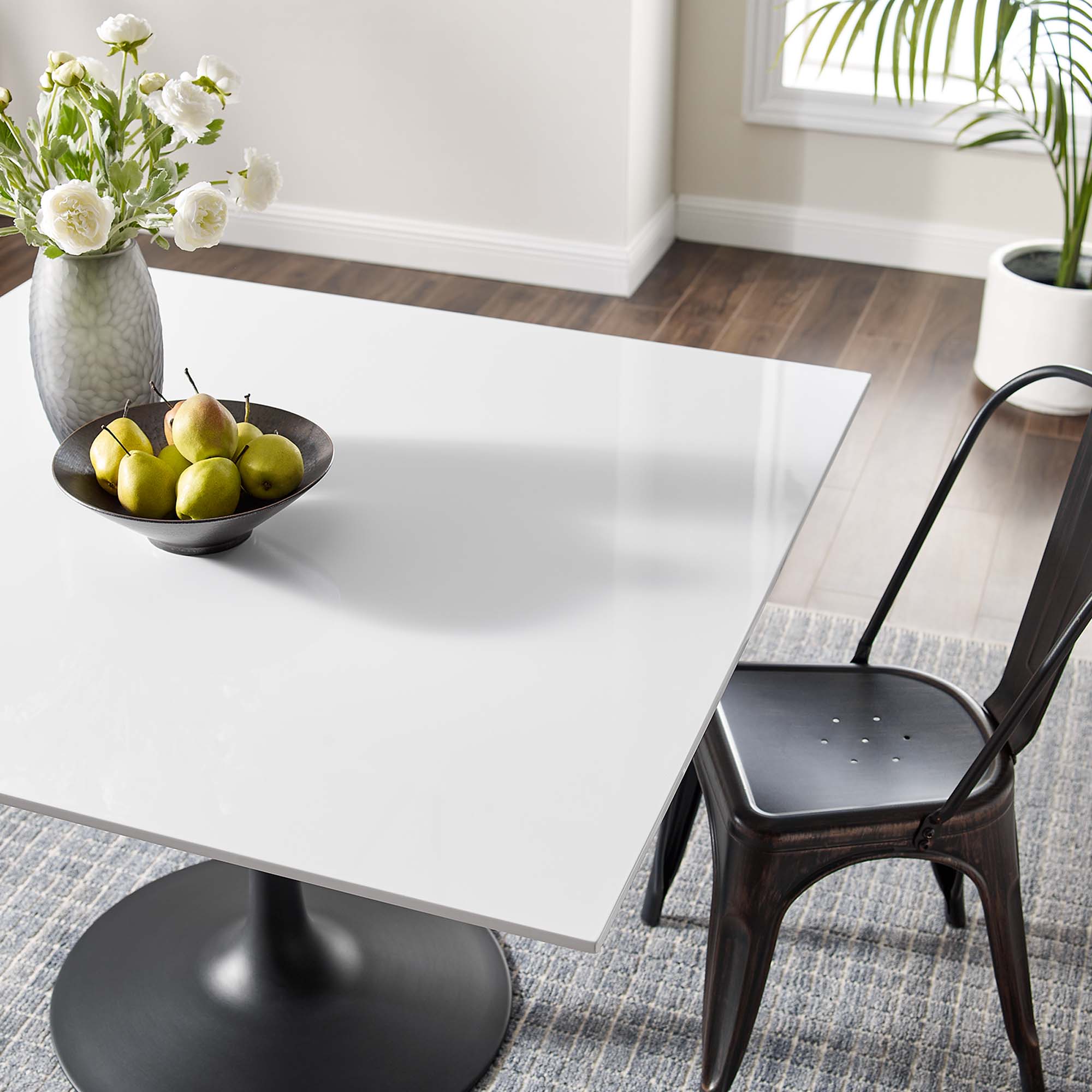 Lippa 48" Square Wood Dining Table by Modway - Image 7