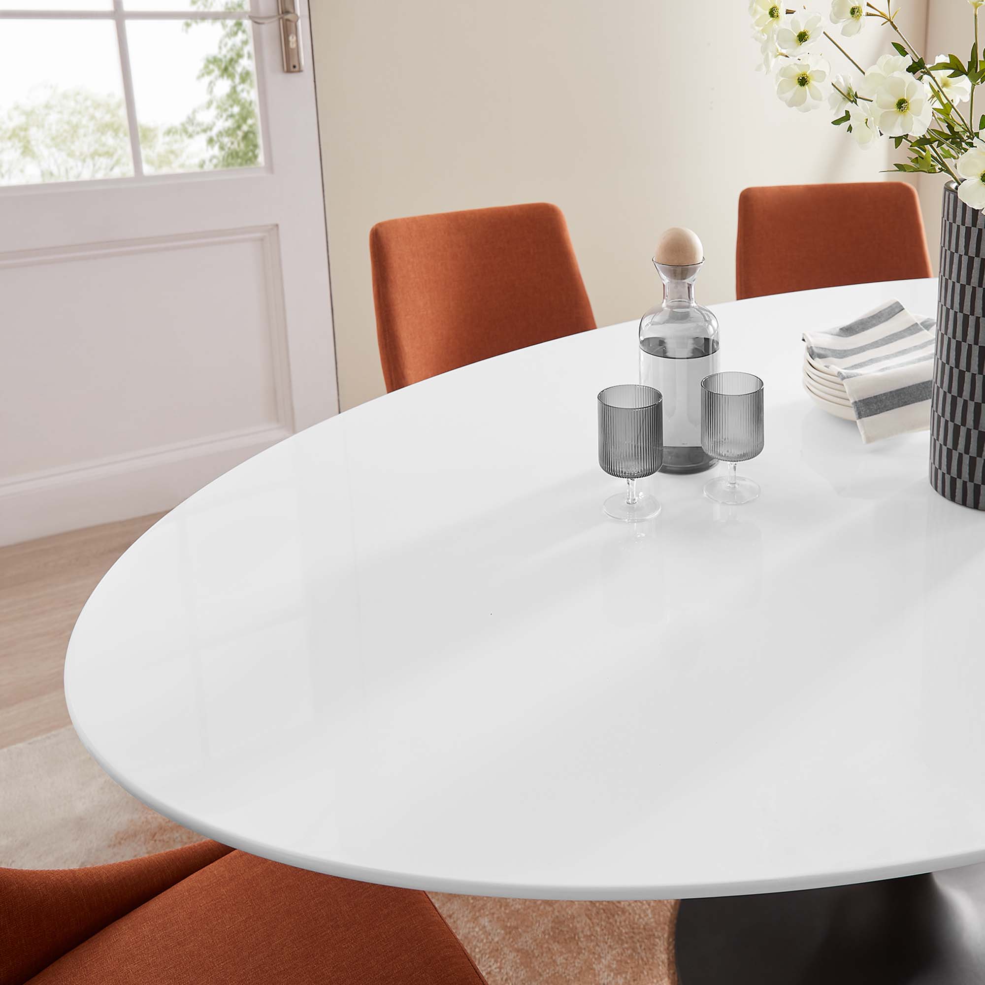 Lippa 78" Oval Wood Dining Table by Modway - Image 7