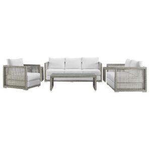 Aura 6 Piece Outdoor Patio Wicker Rattan Set by Modway