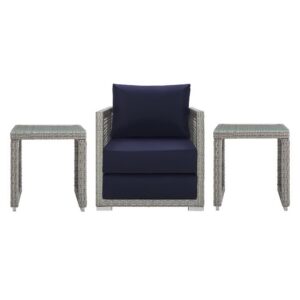 Aura 3 Piece Outdoor Patio Wicker Rattan Set by Modway