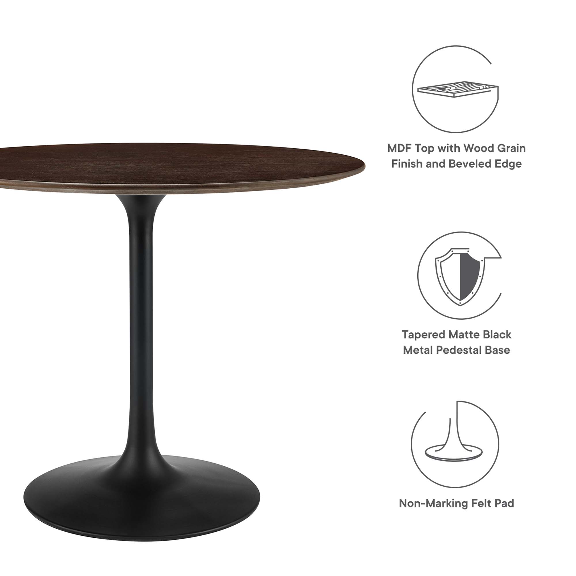 Lippa 36" Round Wood Dining Table by Modway - Image 2