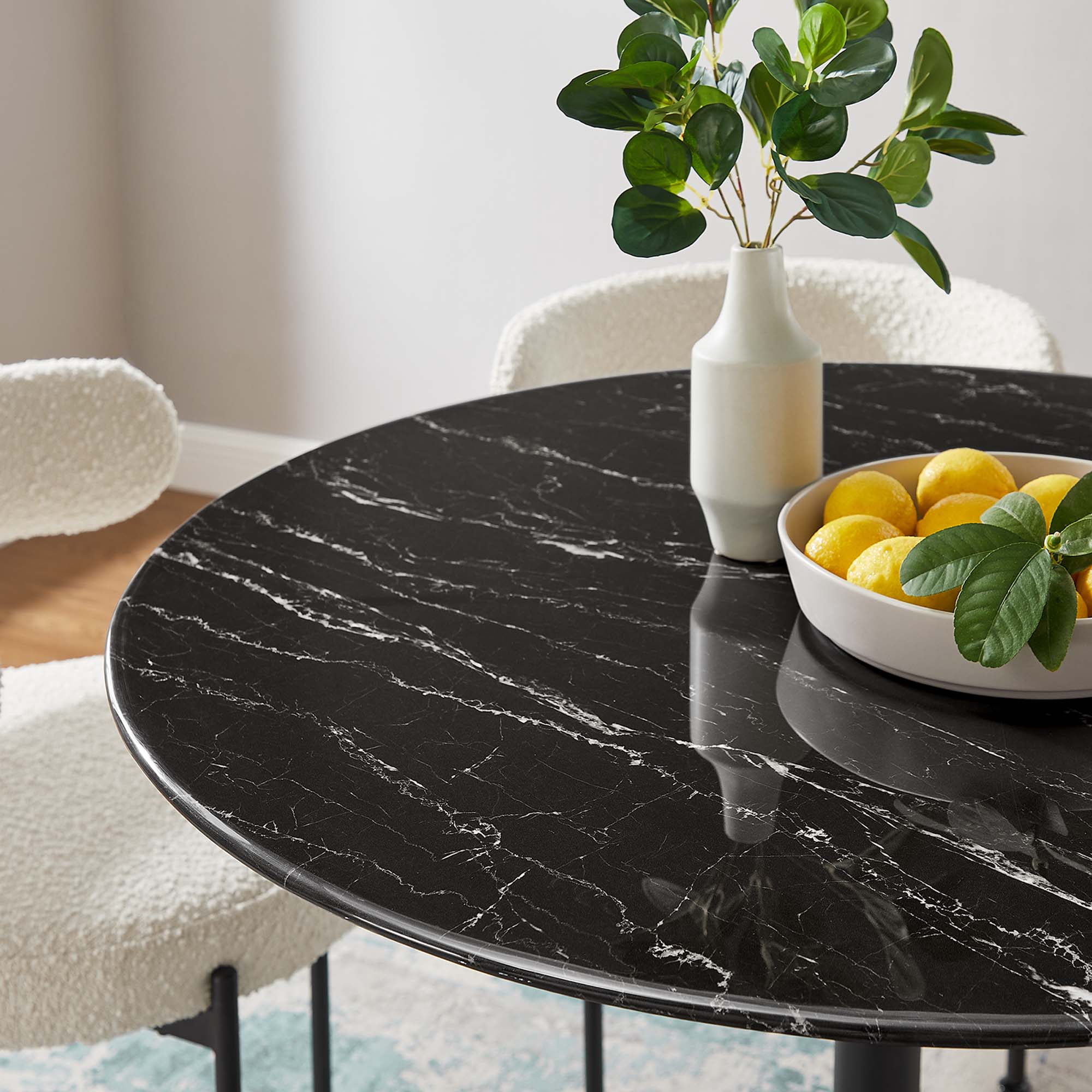 Lippa 40" Round Faux Marble Dining Table by Modway - Image 7