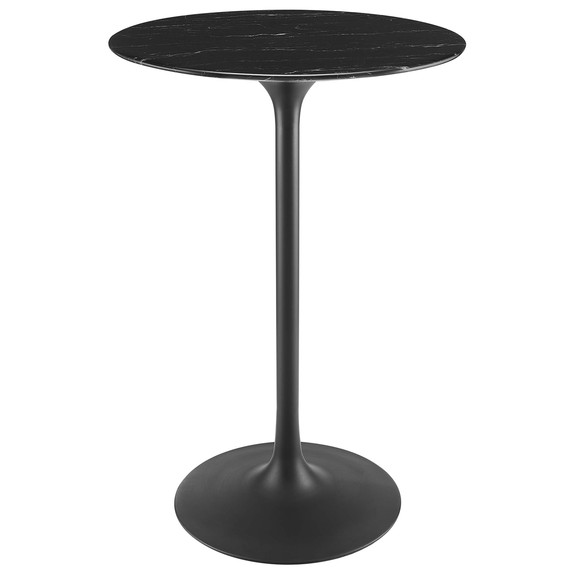 Lippa 28" Round Faux Marble Bar Table by Modway