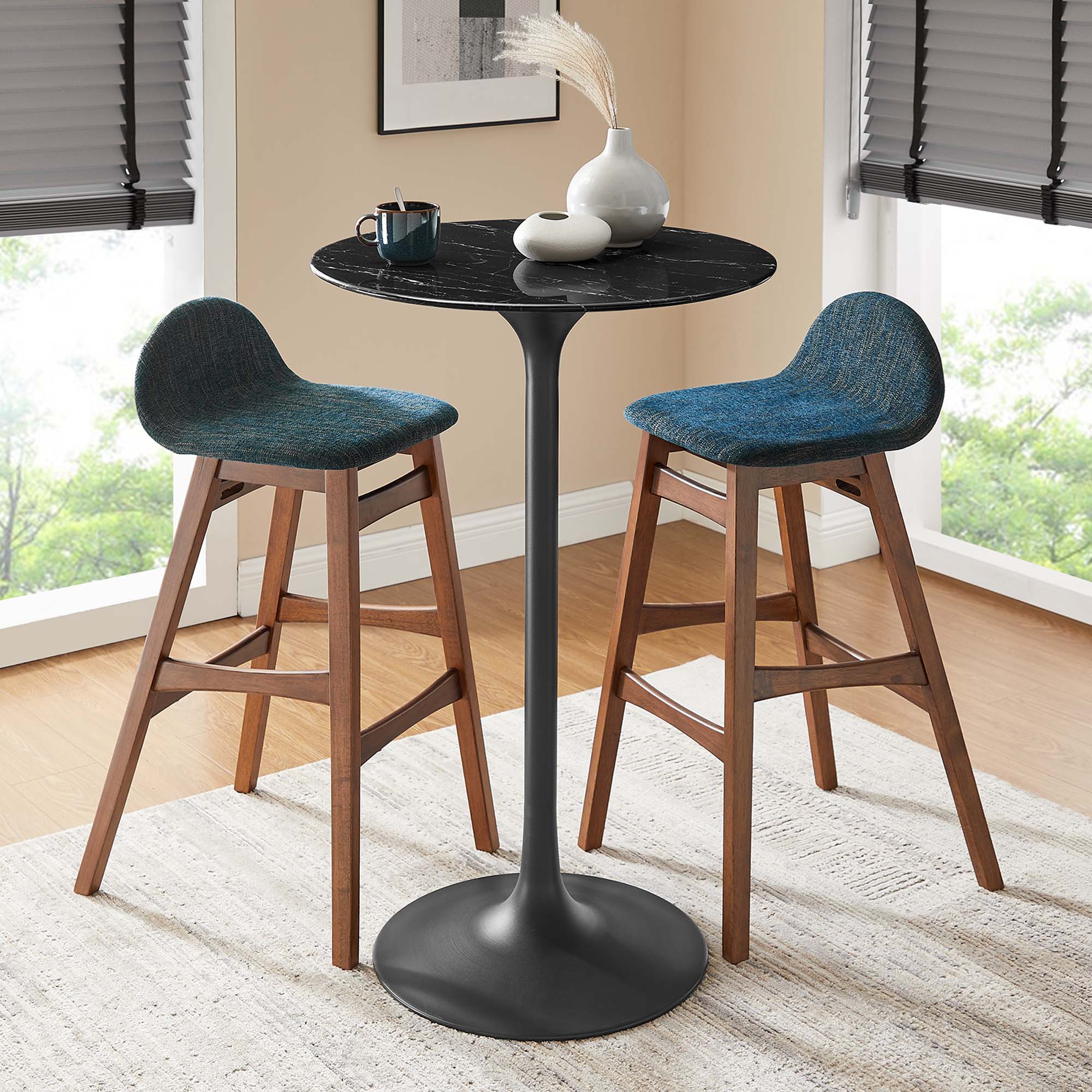 Lippa 28" Round Faux Marble Bar Table by Modway - Image 6