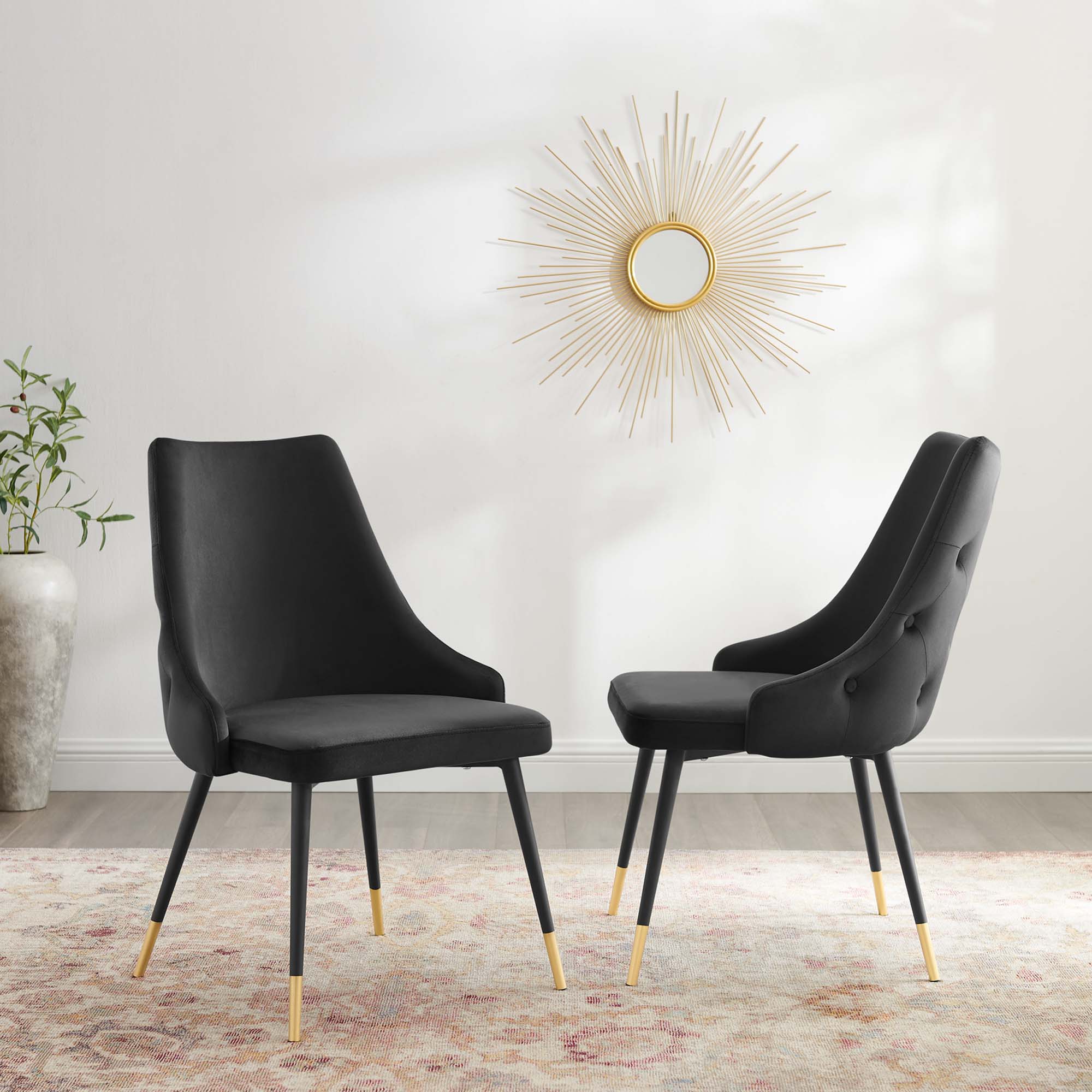 Adorn Performance Velvet Dining Side Chair Set of 2 by Modway - Image 7