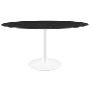 Lippa 60" Round Faux Marble Dining Table by Modway
