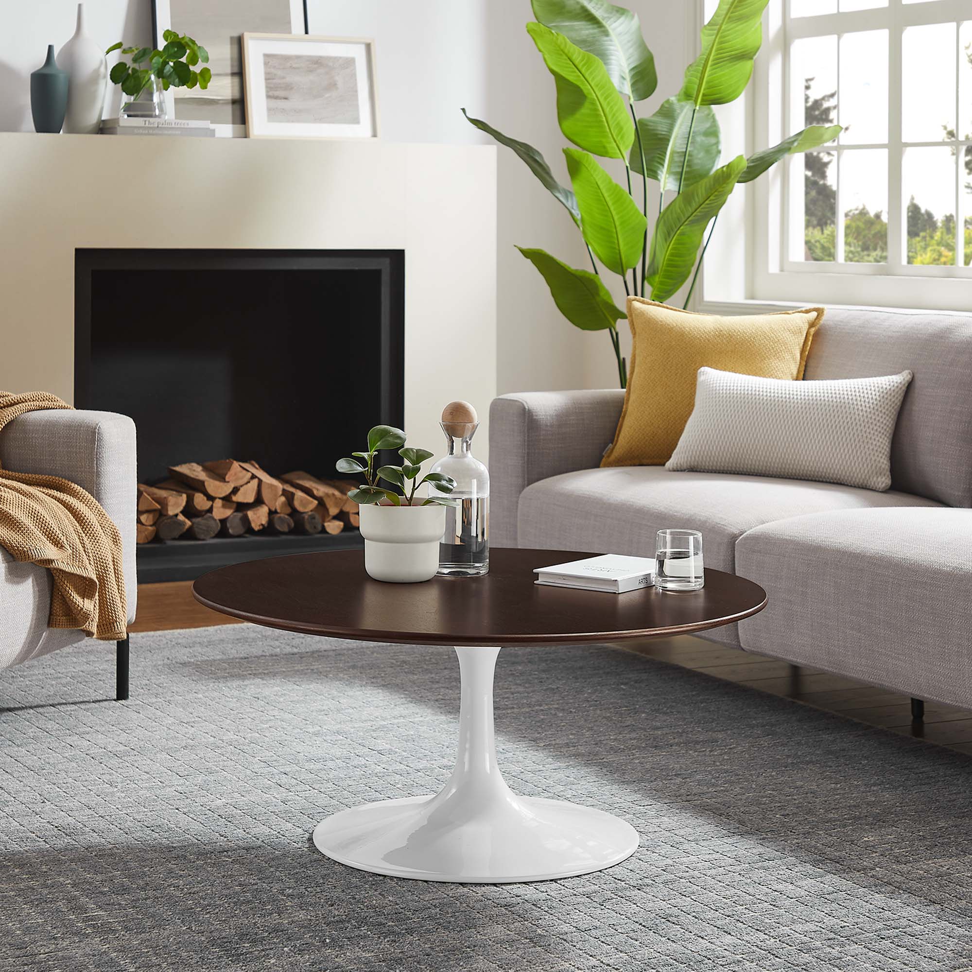 Lippa 36" Round Wood Coffee Table by Modway - Image 6