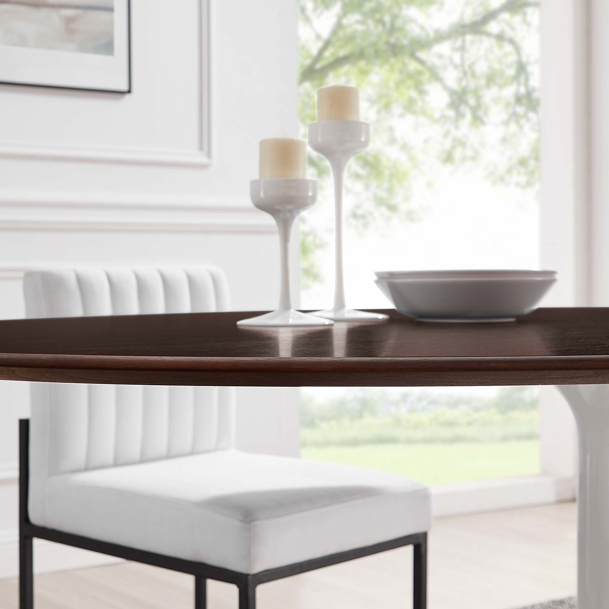 Lippa 78" Oval Wood Dining Table by Modway - Image 7