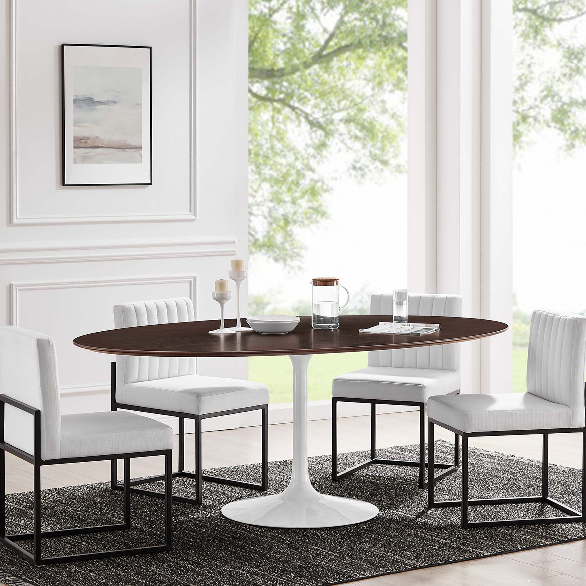 Lippa 78" Oval Wood Dining Table by Modway - Image 6